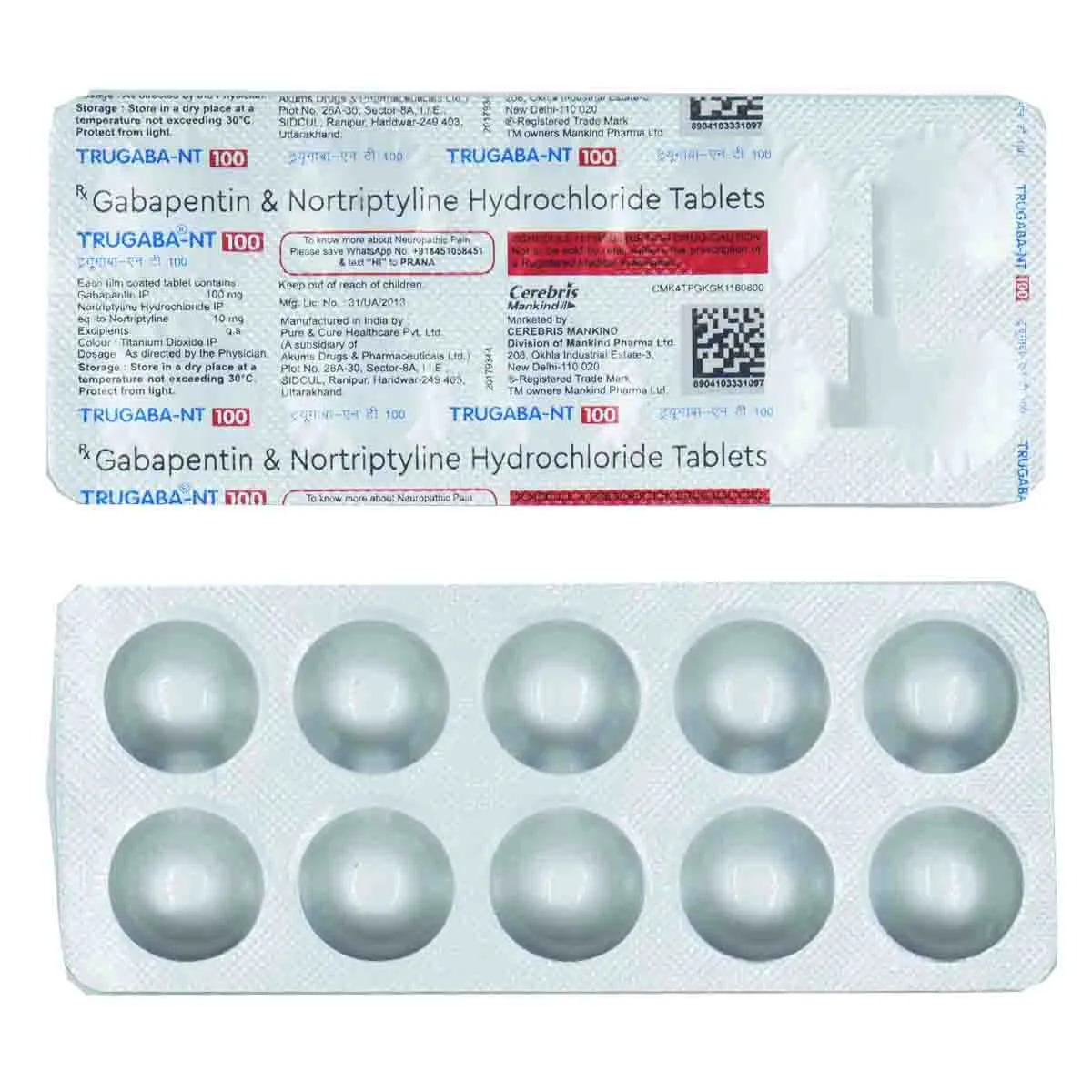 TRUGABA-NT 100 TABLET