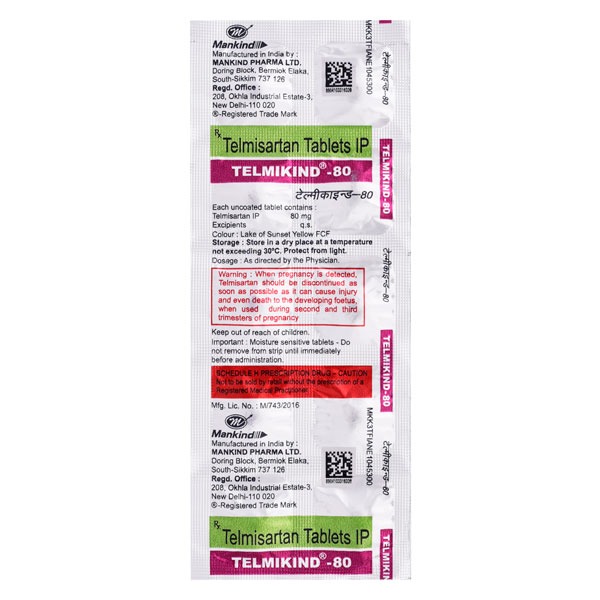TELMIKIND 80 TABLET