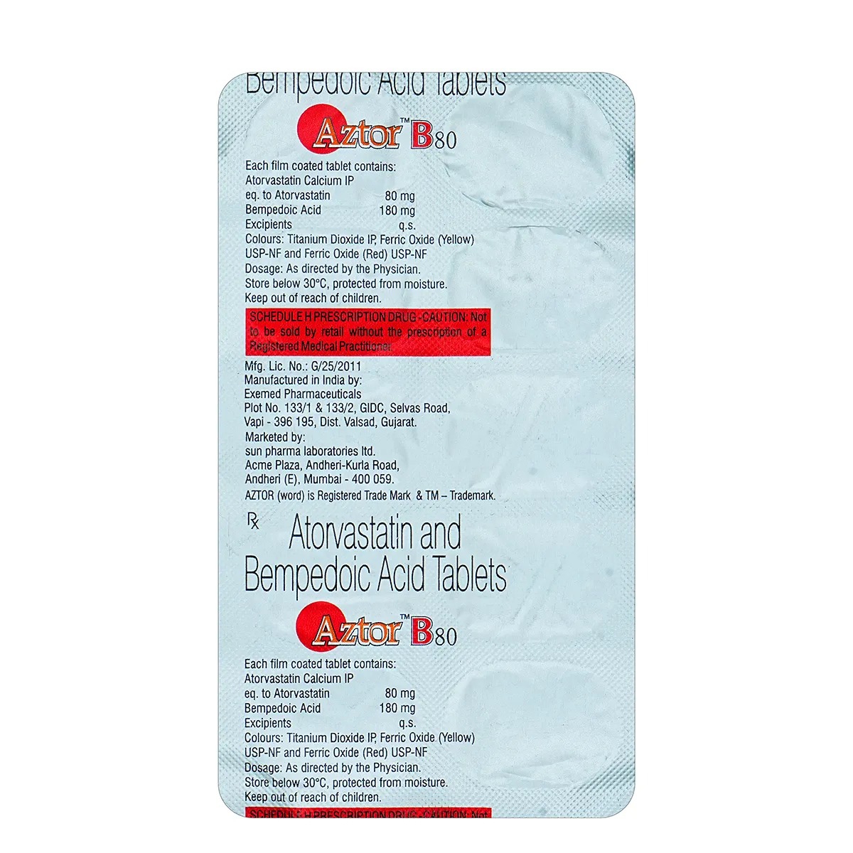 AZTOR- B 80MG TAB